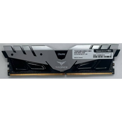 Озп Team DDR4 8GB 2400Mhz T-Force (TDGED48G2400HC1401) Dark Grey (Відновлено продавцем, 736955) купити з перевіркою сумісності: огляд, характеристики, ціна у Києві, Львові, Вінниці, Хмельницькому, Івано-Франківську, Україні | інтернет-магазин TELEMART.UA фото