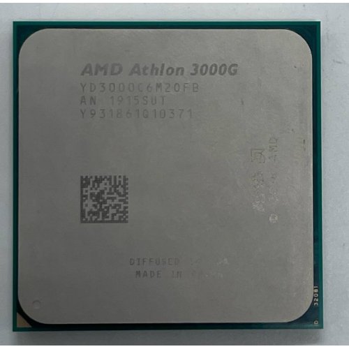 Процесор AMD Athlon 3000G 3.5GHz sAM4 Tray (YD3000C6M2OFB) (Відновлено продавцем, 736959) купити з перевіркою сумісності: огляд, характеристики, ціна у Києві, Львові, Вінниці, Хмельницькому, Івано-Франківську, Україні | інтернет-магазин TELEMART.UA фото