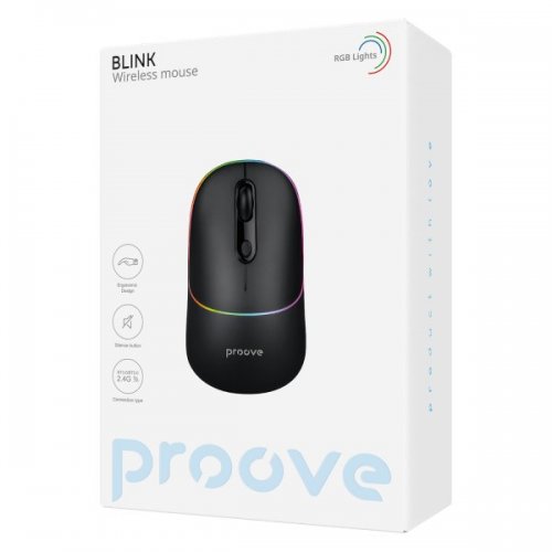 Миша Proove Blink (WMBL00002001) Black купити в Україні: Київ, Львів, Хмельницький, Тернопіль, Івано-Франківськ | Низька ціна, відгуки, характеристики від TELEMART фото