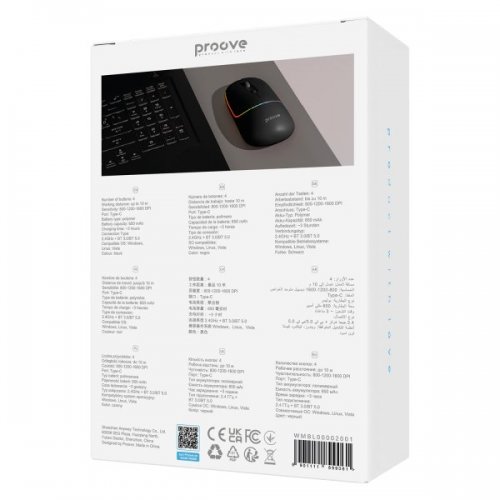 Миша Proove Blink (WMBL00002001) Black купити в Україні: Київ, Львів, Хмельницький, Тернопіль, Івано-Франківськ | Низька ціна, відгуки, характеристики від TELEMART фото