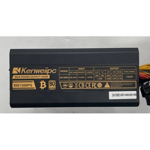 Купить Блок питания Kenweiipc KW-Series 1300W (KW-1300PG) OEM (Восстановлено продавцом, 737407) с проверкой совместимости: обзор, характеристики, цена в Киеве, Днепре, Одессе, Харькове, Украине | интернет-магазин TELEMART.UA фото