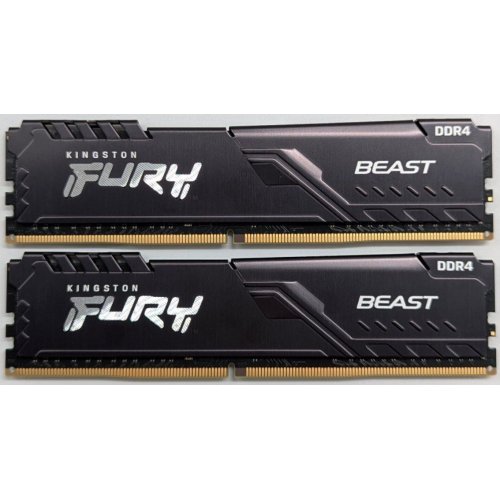 Озп Kingston DDR4 32GB (2x16GB) 3600Mhz FURY Beast Black (KF436C18BBK2/32) (Відновлено продавцем, 737630) купити з перевіркою сумісності: огляд, характеристики, ціна у Києві, Львові, Вінниці, Хмельницькому, Івано-Франківську, Україні | інтернет-магазин TELEMART.UA фото