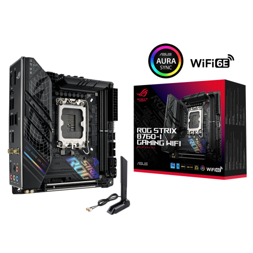 Материнська плата Asus ROG STRIX B760-I GAMING WIFI (s1700, Intel B760) (Відновлено продавцем, 737635) купити з перевіркою сумісності: огляд, характеристики, ціна у Києві, Львові, Вінниці, Хмельницькому, Івано-Франківську, Україні | інтернет-магазин TELEMART.UA фото