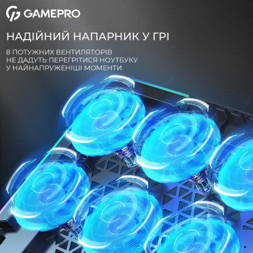 Купить Охлаждающая подставка для ноутбука GamePro CP795 Black - цена в Харькове, Киеве, Днепре, Одессе
в интернет-магазине Telemart фото