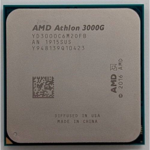 Купить Процессор AMD Athlon 3000G 3.5GHz sAM4 Tray (YD3000C6M2OFB) (Восстановлено продавцом, 738160) с проверкой совместимости: обзор, характеристики, цена в Киеве, Днепре, Одессе, Харькове, Украине | интернет-магазин TELEMART.UA фото