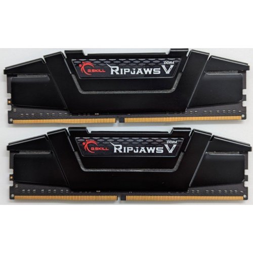 Озп G.Skill DDR4 32GB (2x16GB) 3600Mhz Ripjaws V Black (F4-3600C18D-32GVK) (Відновлено продавцем, 738166) купити з перевіркою сумісності: огляд, характеристики, ціна у Києві, Львові, Вінниці, Хмельницькому, Івано-Франківську, Україні | інтернет-магазин TELEMART.UA фото