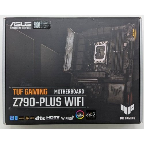 Купить Материнская плата Asus TUF GAMING Z790-PLUS WIFI (s1700, Intel Z790) (Восстановлено продавцом, 738369) с проверкой совместимости: обзор, характеристики, цена в Киеве, Днепре, Одессе, Харькове, Украине | интернет-магазин TELEMART.UA фото