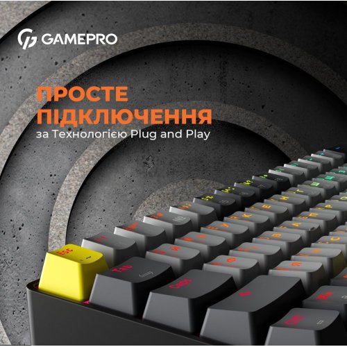 Купити Клавіатура GamePro MK130R Pro Outemu Red Hot-Swap RGB Black - ціна в Києві, Львові, Вінниці, Хмельницькому, Франківську, Україні | інтернет-магазин TELEMART.UA фото