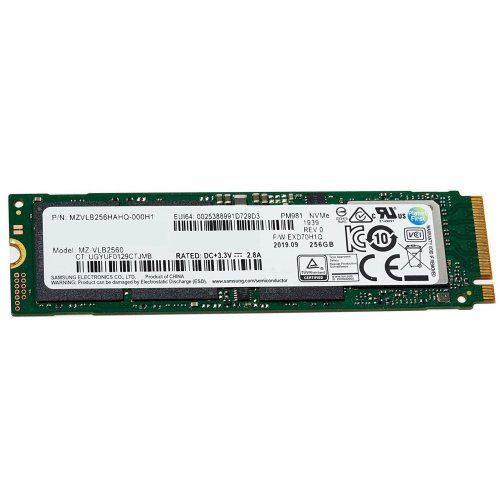 Купить Ssd-диск Samsung PM991 256GB M.2 (2280 PCI-E) (MZVLQ256HAJD-00000) (Восстановлено продавцом, 738433) с проверкой совместимости: обзор, характеристики, цена в Киеве, Днепре, Одессе, Харькове, Украине | интернет-магазин TELEMART.UA фото