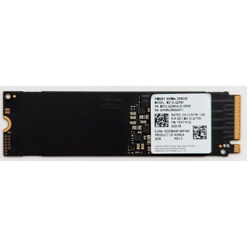 Купить Ssd-диск Samsung PM991 256GB M.2 (2280 PCI-E) (MZVLQ256HAJD-00000) (Восстановлено продавцом, 738433) с проверкой совместимости: обзор, характеристики, цена в Киеве, Днепре, Одессе, Харькове, Украине | интернет-магазин TELEMART.UA фото