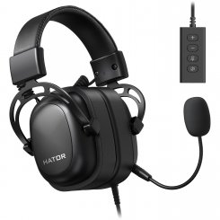 Уцінка навушники HATOR Hypergang 2 USB 7.1 (HTA-940) Black (Вітринний зразок, 738482)