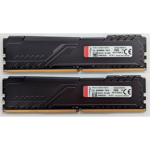 Купить Озу HyperX DDR4 16GB (2x8GB) 3200Mhz Fury Black (HX432C16FB3K2/16) (Восстановлено продавцом, 738545) с проверкой совместимости: обзор, характеристики, цена в Киеве, Днепре, Одессе, Харькове, Украине | интернет-магазин TELEMART.UA фото