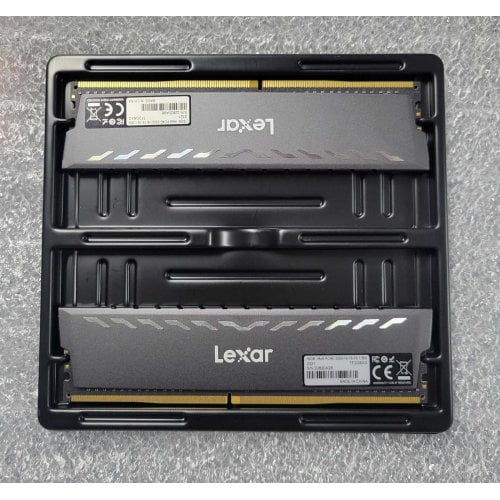 Купить Уценка озу Lexar DDR4 32GB (2x16GB) 3200Mhz Thor Dark Grey (LD4BU016G-R3200GDXG) (Витринный образец, 738604) с проверкой совместимости: обзор, характеристики, цена в Киеве, Днепре, Одессе, Харькове, Украине | интернет-магазин TELEMART.UA фото