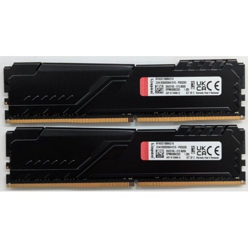 Купить Озу Kingston DDR4 16GB (2x8GB) 3200Mhz FURY Beast Black (KF432C16BBK2/16) (Восстановлено продавцом, 738800) с проверкой совместимости: обзор, характеристики, цена в Киеве, Днепре, Одессе, Харькове, Украине | интернет-магазин TELEMART.UA фото