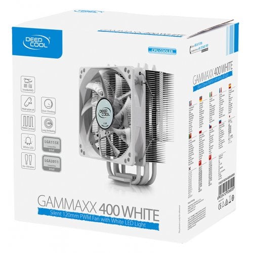 Кулер Deepcool GAMMAXX 400 (DP-MCH4-GMX400WT) White купити з перевіркою сумісності: огляд, характеристики, ціна у Києві, Львові, Вінниці, Хмельницькому, Івано-Франківську, Україні | інтернет-магазин TELEMART.UA фото