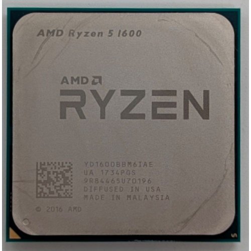 Процесор AMD Ryzen 5 1600X 3.6(4.0)GHz sAM4 Tray (YD160XBCM6IAE) (Відновлено продавцем, 739130) купити з перевіркою сумісності: огляд, характеристики, ціна у Києві, Львові, Вінниці, Хмельницькому, Івано-Франківську, Україні | інтернет-магазин TELEMART.UA фото