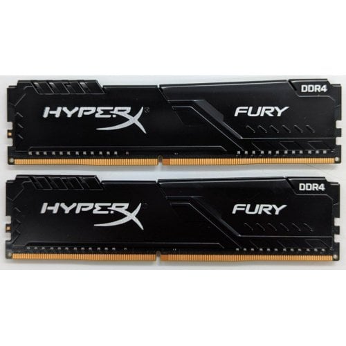 Озп HyperX DDR4 16GB (2x8GB) 3200Mhz Fury Black (HX432C16FB3K2/16) (Відновлено продавцем, 739135) купити з перевіркою сумісності: огляд, характеристики, ціна у Києві, Львові, Вінниці, Хмельницькому, Івано-Франківську, Україні | інтернет-магазин TELEMART.UA фото