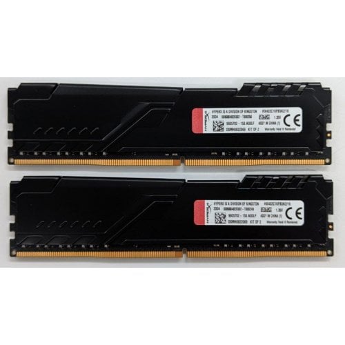 Озп HyperX DDR4 16GB (2x8GB) 3200Mhz Fury Black (HX432C16FB3K2/16) (Відновлено продавцем, 739135) купити з перевіркою сумісності: огляд, характеристики, ціна у Києві, Львові, Вінниці, Хмельницькому, Івано-Франківську, Україні | інтернет-магазин TELEMART.UA фото