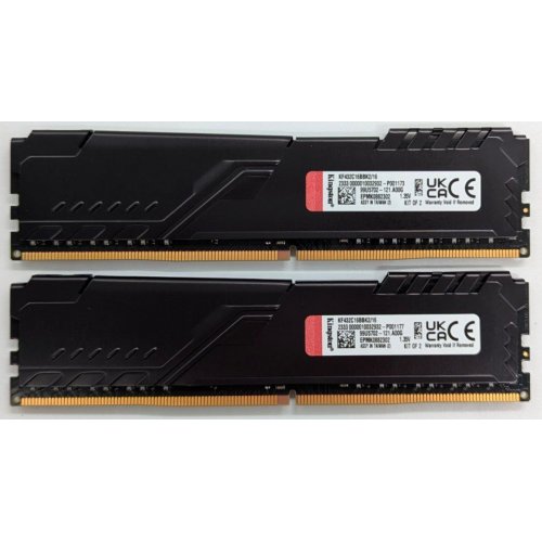 Озп Kingston DDR4 16GB (2x8GB) 3200Mhz FURY Beast Black (KF432C16BBK2/16) (Відновлено продавцем, 739136) купити з перевіркою сумісності: огляд, характеристики, ціна у Києві, Львові, Вінниці, Хмельницькому, Івано-Франківську, Україні | інтернет-магазин TELEMART.UA фото