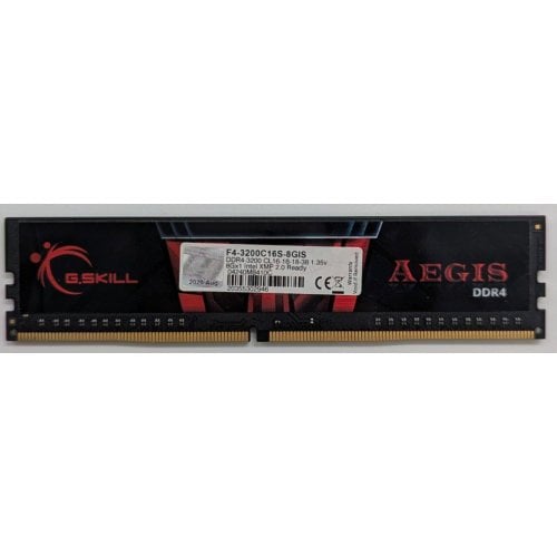 Озп G.Skill DDR4 8GB 3200Mhz Aegis (F4-3200C16S-8GIS) (Відновлено продавцем, 739142) купити з перевіркою сумісності: огляд, характеристики, ціна у Києві, Львові, Вінниці, Хмельницькому, Івано-Франківську, Україні | інтернет-магазин TELEMART.UA фото