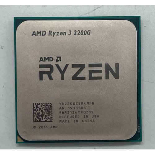 Процесор AMD Ryzen 3 2200G 3.5(3.7)GHz sAM4 Tray (YD2200C5FBMPK) (Відновлено продавцем, 739610) купити з перевіркою сумісності: огляд, характеристики, ціна у Києві, Львові, Вінниці, Хмельницькому, Івано-Франківську, Україні | інтернет-магазин TELEMART.UA фото