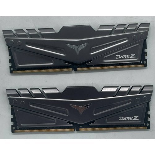 Купить Озу Team DDR4 16GB (2x8GB) 3200MHz T-Force Dark Z (TDZGD48G3200HC16CBK) (Восстановлено продавцом, 739620) с проверкой совместимости: обзор, характеристики, цена в Киеве, Днепре, Одессе, Харькове, Украине | интернет-магазин TELEMART.UA фото