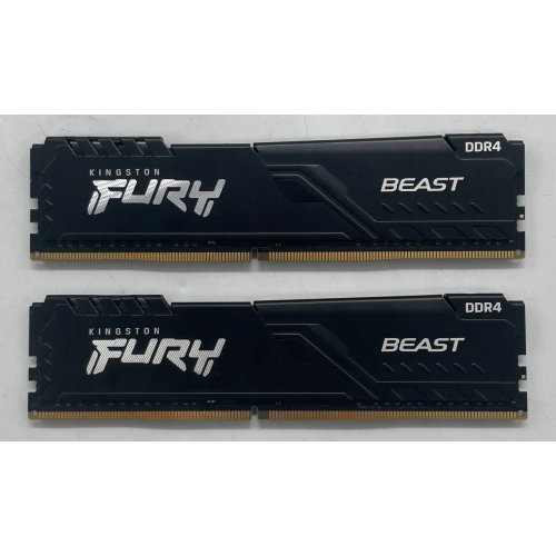 Купить Озу Kingston DDR4 32GB (2x16GB) 3600Mhz FURY Beast Black (KF436C18BBK2/32) (Восстановлено продавцом, 739631) с проверкой совместимости: обзор, характеристики, цена в Киеве, Днепре, Одессе, Харькове, Украине | интернет-магазин TELEMART.UA фото