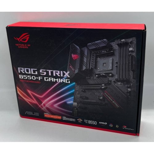 Купить Материнская плата Asus ROG STRIX B550-F GAMING (sAM4, AMD B550) (Восстановлено продавцом, 739815) с проверкой совместимости: обзор, характеристики, цена в Киеве, Днепре, Одессе, Харькове, Украине | интернет-магазин TELEMART.UA фото