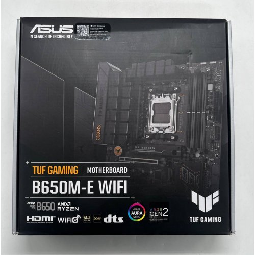 Материнська плата Asus TUF GAMING B650M-E WIFI (sAM5, AMD B650) (Відновлено продавцем, 739825) купити з перевіркою сумісності: огляд, характеристики, ціна у Києві, Львові, Вінниці, Хмельницькому, Івано-Франківську, Україні | інтернет-магазин TELEMART.UA фото