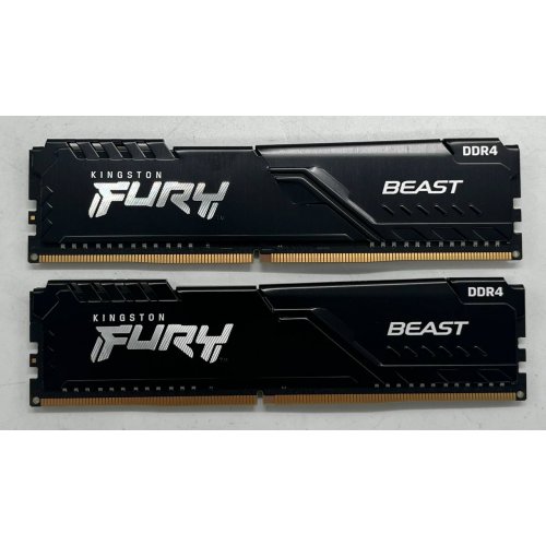 Озп Kingston DDR4 16GB (2x8GB) 3200Mhz FURY Beast Black (KF432C16BBK2/16) (Відновлено продавцем, 739843) купити з перевіркою сумісності: огляд, характеристики, ціна у Києві, Львові, Вінниці, Хмельницькому, Івано-Франківську, Україні | інтернет-магазин TELEMART.UA фото