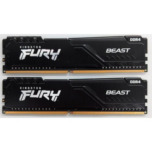 Озп Kingston DDR4 16GB (2x8GB) 3200Mhz FURY Beast Black (KF432C16BBK2/16) (Відновлено продавцем, 740131) купити з перевіркою сумісності: огляд, характеристики, ціна у Києві, Львові, Вінниці, Хмельницькому, Івано-Франківську, Україні | інтернет-магазин TELEMART.UA фото