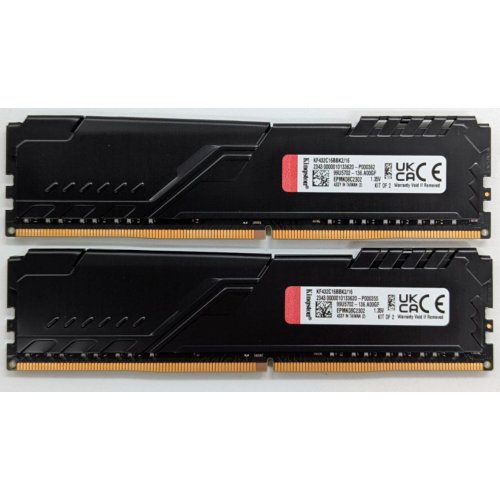 Озп Kingston DDR4 16GB (2x8GB) 3200Mhz FURY Beast Black (KF432C16BBK2/16) (Відновлено продавцем, 740131) купити з перевіркою сумісності: огляд, характеристики, ціна у Києві, Львові, Вінниці, Хмельницькому, Івано-Франківську, Україні | інтернет-магазин TELEMART.UA фото