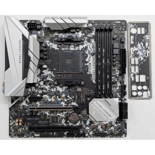 Материнська плата AsRock B450M Steel Legend (sAM4, AMD B450) (Відновлено продавцем, 740222) купити з перевіркою сумісності: огляд, характеристики, ціна у Києві, Львові, Вінниці, Хмельницькому, Івано-Франківську, Україні | інтернет-магазин TELEMART.UA фото