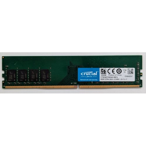 Озп Crucial DDR4 8GB 2400Mhz (CT8G4DFS824A) (Відновлено продавцем, 740270) купити з перевіркою сумісності: огляд, характеристики, ціна у Києві, Львові, Вінниці, Хмельницькому, Івано-Франківську, Україні | інтернет-магазин TELEMART.UA фото