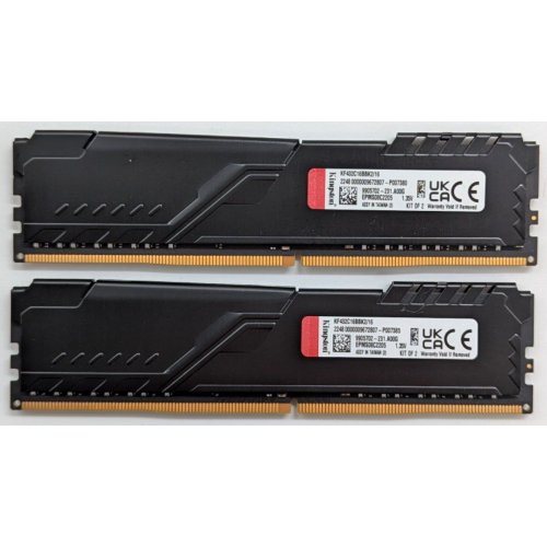 Озп Kingston DDR4 16GB (2x8GB) 3200Mhz FURY Beast Black (KF432C16BBK2/16) (Відновлено продавцем, 740310) купити з перевіркою сумісності: огляд, характеристики, ціна у Києві, Львові, Вінниці, Хмельницькому, Івано-Франківську, Україні | інтернет-магазин TELEMART.UA фото