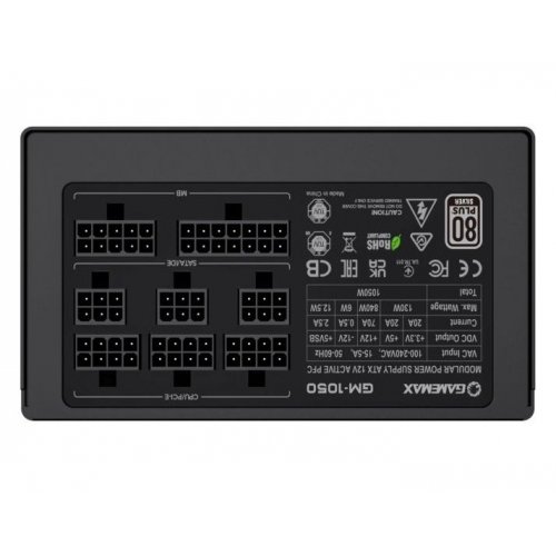 Купить Блок питания GAMEMAX GM-1050 1050W (GM-1050 MODULAR) с проверкой совместимости: обзор, характеристики, цена в Киеве, Днепре, Одессе, Харькове, Украине | интернет-магазин TELEMART.UA фото