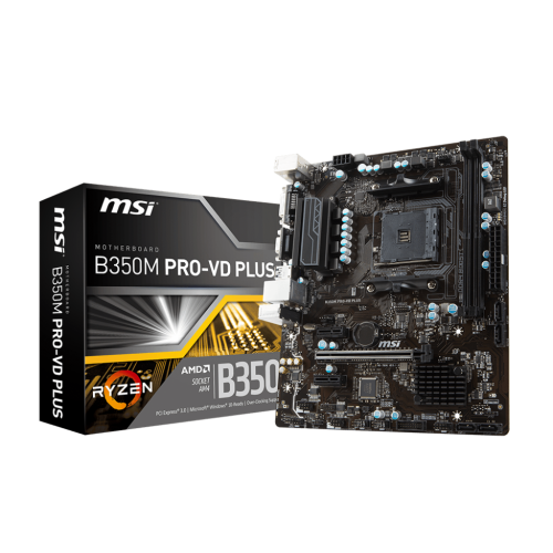 Купить Материнская плата MSI B350M PRO-VD PLUS (sAM4, AMD B350) (Восстановлено продавцом, 740543) с проверкой совместимости: обзор, характеристики, цена в Киеве, Днепре, Одессе, Харькове, Украине | интернет-магазин TELEMART.UA фото