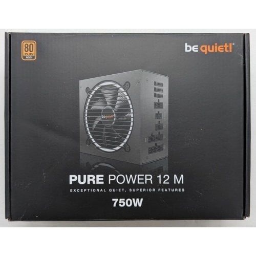 Блок живлення Be Quiet! Pure Power 12 M 750W (BN343) (Відновлено продавцем, 740592) купити з перевіркою сумісності: огляд, характеристики, ціна у Києві, Львові, Вінниці, Хмельницькому, Івано-Франківську, Україні | інтернет-магазин TELEMART.UA фото