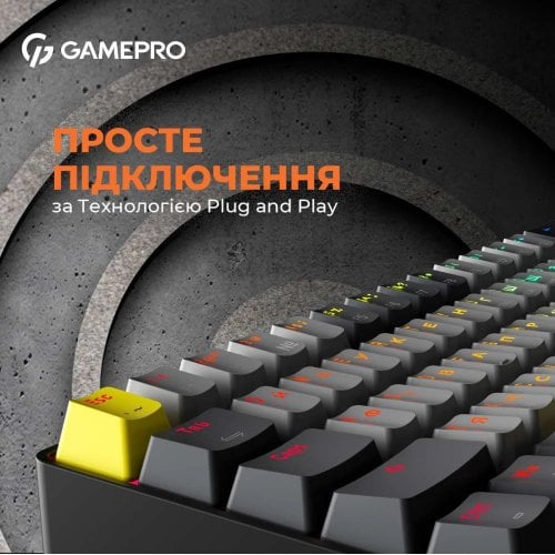 Купити Клавіатура GamePro MK130G Pro Outemu Red Hot-Swap RGB Black - ціна в Києві, Львові, Вінниці, Хмельницькому, Франківську, Україні | інтернет-магазин TELEMART.UA фото