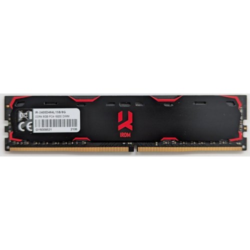 Купить Озу GoodRAM DDR4 8GB 2400Mhz IRDM Black (IR-2400D464L15S/8G) (Восстановлено продавцом, 740919) с проверкой совместимости: обзор, характеристики, цена в Киеве, Днепре, Одессе, Харькове, Украине | интернет-магазин TELEMART.UA фото