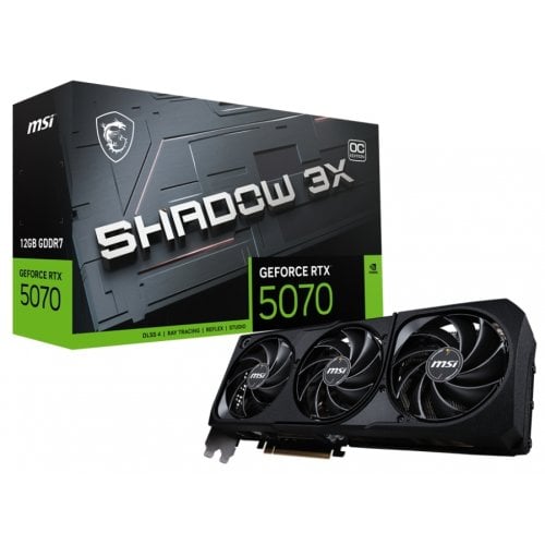 Купить Видеокарта MSI GeForce RTX 5070 SHADOW 3X OC 12288MB (RTX 5070 12G SHADOW 3X OC) с проверкой совместимости: обзор, характеристики, цена в Киеве, Днепре, Одессе, Харькове, Украине | интернет-магазин TELEMART.UA фото