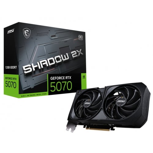 Купить Видеокарта MSI GeForce RTX 5070 SHADOW 2X OC 12288MB (RTX 5070 12G SHADOW 2X OC) с проверкой совместимости: обзор, характеристики, цена в Киеве, Днепре, Одессе, Харькове, Украине | интернет-магазин TELEMART.UA фото