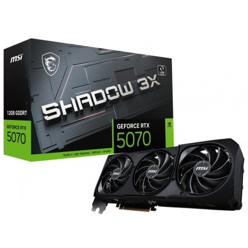 Купить Видеокарта MSI GeForce RTX 5070 SHADOW 3X 12288MB (RTX 5070 12G SHADOW 3X) с проверкой совместимости: обзор, характеристики, цена в Киеве, Днепре, Одессе, Харькове, Украине | интернет-магазин TELEMART.UA фото