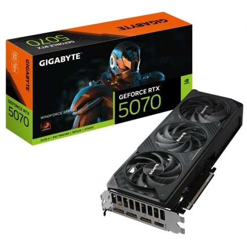 Відеокарта Gigabyte GeForce RTX 5070 WINDFORCE SFF 12288MB (GV-N5070WF3-12GD) купити з перевіркою сумісності: огляд, характеристики, ціна у Києві, Львові, Вінниці, Хмельницькому, Івано-Франківську, Україні | інтернет-магазин TELEMART.UA фото