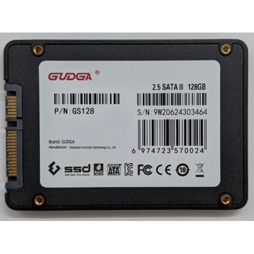 Ssd-диск GUDGA 128GB 2.5" (GS128) (Відновлено продавцем, 741065) купити з перевіркою сумісності: огляд, характеристики, ціна у Києві, Львові, Вінниці, Хмельницькому, Івано-Франківську, Україні | інтернет-магазин TELEMART.UA фото