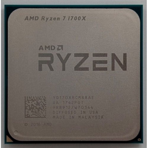 Процесор AMD Ryzen 7 1700X 3.4(3.8)GHz sAM4 Box (YD170XBCAEWOF) (Відновлено продавцем, 741073) купити з перевіркою сумісності: огляд, характеристики, ціна у Києві, Львові, Вінниці, Хмельницькому, Івано-Франківську, Україні | інтернет-магазин TELEMART.UA фото