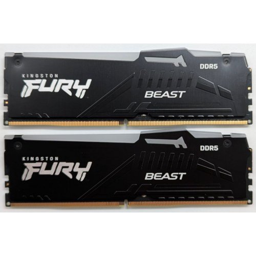 Купить Озу Kingston DDR5 32GB (2x16GB) 5600MHz FURY Beast RGB Black (KF556C40BBAK2-32) (Восстановлено продавцом, 741302) с проверкой совместимости: обзор, характеристики, цена в Киеве, Днепре, Одессе, Харькове, Украине | интернет-магазин TELEMART.UA фото