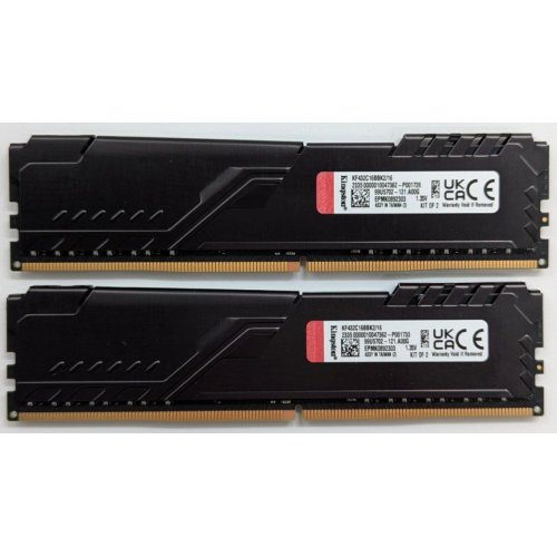 Озп Kingston DDR4 16GB (2x8GB) 3200Mhz FURY Beast Black (KF432C16BBK2/16) (Відновлено продавцем, 741343) купити з перевіркою сумісності: огляд, характеристики, ціна у Києві, Львові, Вінниці, Хмельницькому, Івано-Франківську, Україні | інтернет-магазин TELEMART.UA фото