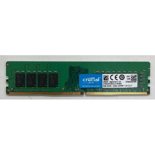 Озп Crucial DDR4 8GB 2400Mhz (CT8G4DFD824A) (Відновлено продавцем, 741873) купити з перевіркою сумісності: огляд, характеристики, ціна у Києві, Львові, Вінниці, Хмельницькому, Івано-Франківську, Україні | інтернет-магазин TELEMART.UA фото