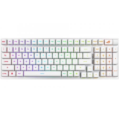 Купити Клавіатура Asus ROG Strix Scope II 96 RX Optical Red Wireless (90MP03S0-BKUA30) White - ціна в Києві, Львові, Вінниці, Хмельницькому, Франківську, Україні | інтернет-магазин TELEMART.UA фото